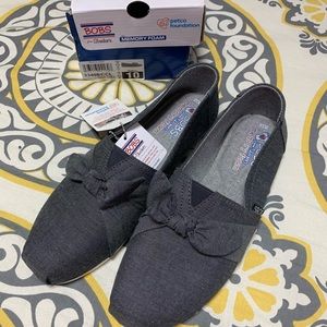 Grey slip on shoes